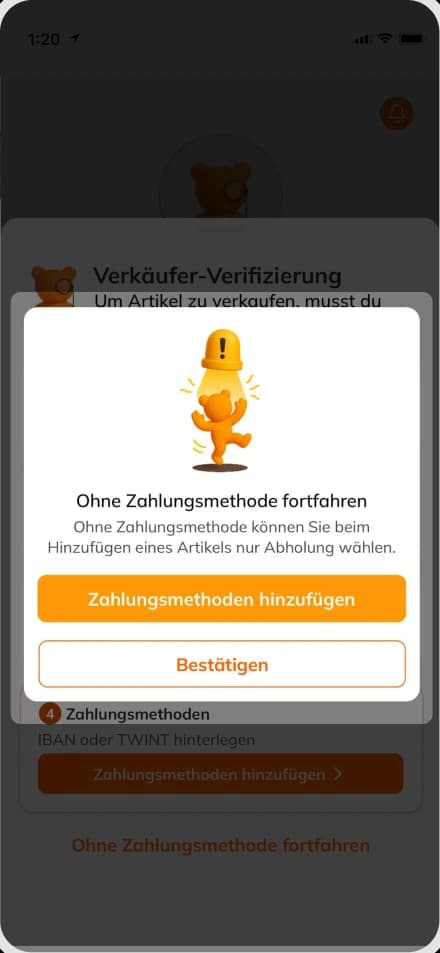 Without payment method selection