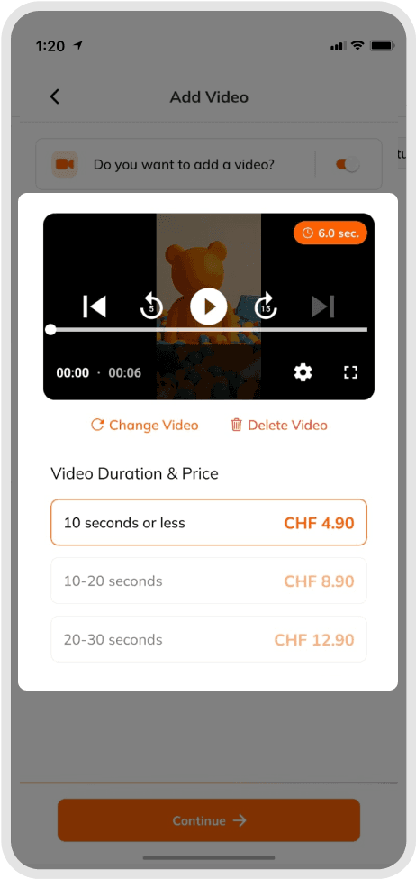 Video pricing example